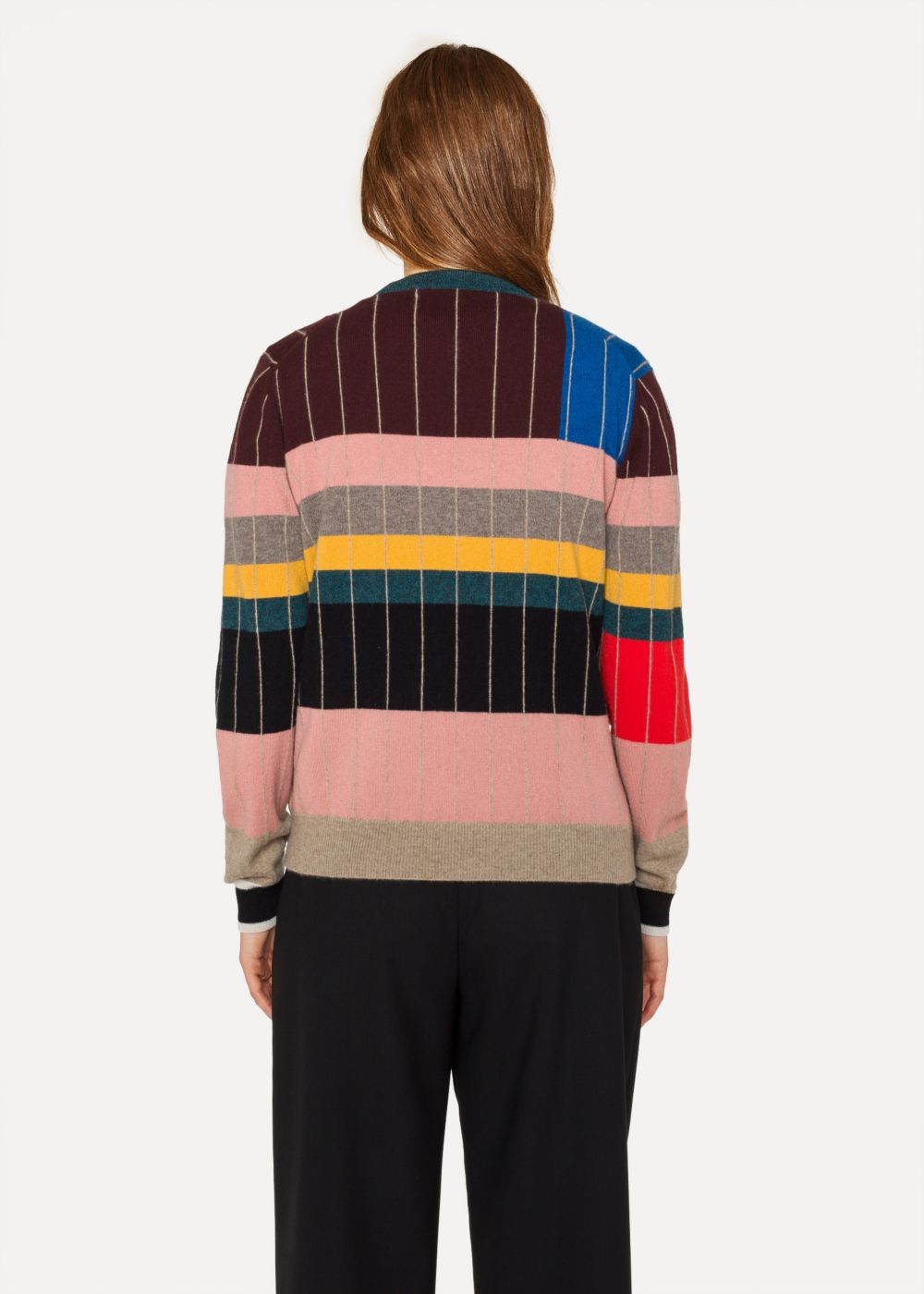 Paul Smith Anni Albers X Paul Smith - Lady's Geometric Stripe Cashmere Sweater