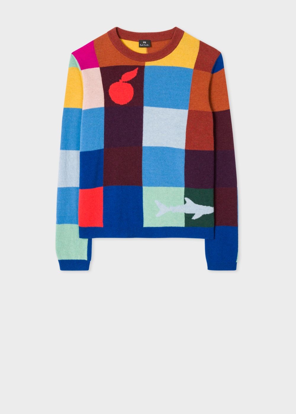 Paul Smith Lady's Color-Block Check Wool-Blend Sweater