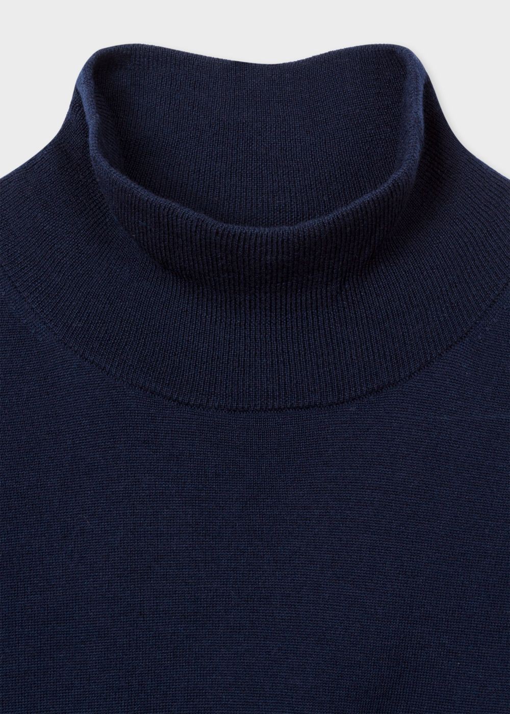Paul Smith Mens's Navy Funnel-Neck Merino Wool Sweater