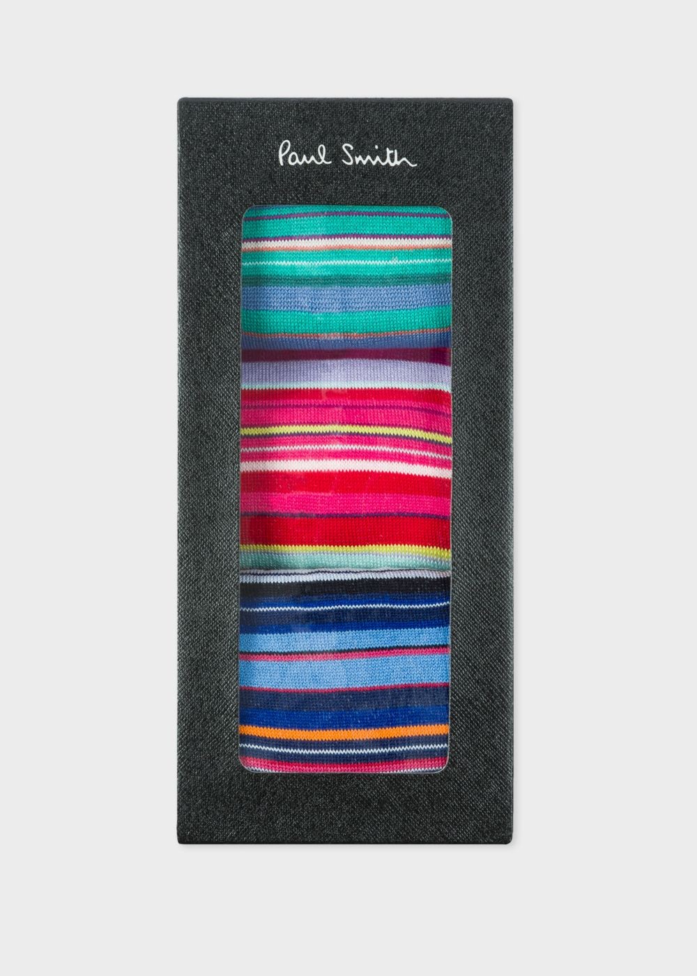 Paul Smith Women's Multi-Coloured Stripe Socks Three Pack