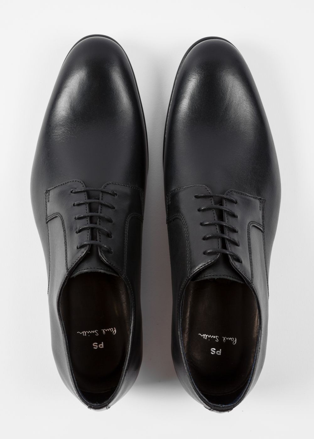 Paul Smith Mens's Black Leather 'gould' Derby Trainers