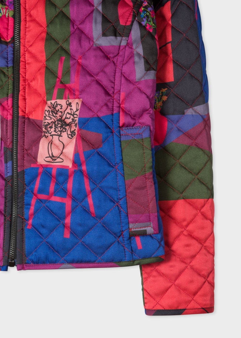 Paul Smith Womens's 'still Life Bouquet' Print Quilted Coat