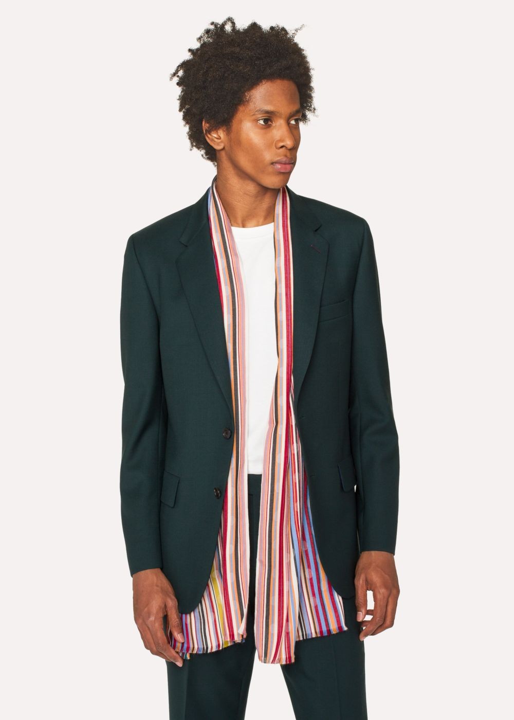 Paul Smith Men's Signature Stripe Polka Dot Scarf