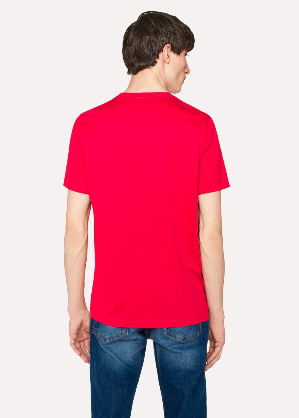 Paul Smith Men's Red 'dino' Print Organic-Cotton TShirts