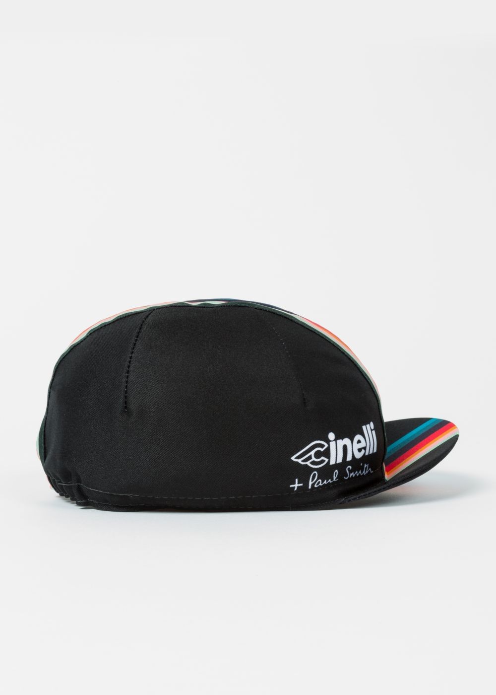Paul Smith + Cinelli Black 'artist Stripe' Band Cycling Cap Men