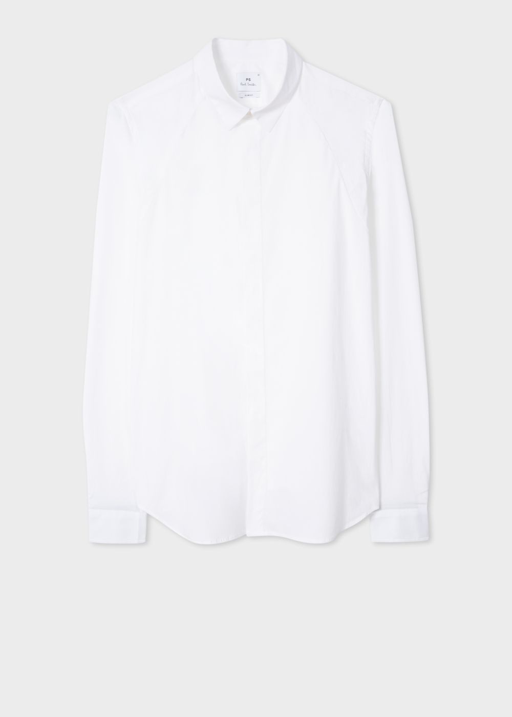Paul Smith Men's Slim-Fit White Cotton T-Shirt With 'cycle Stripe' Cuff Lining