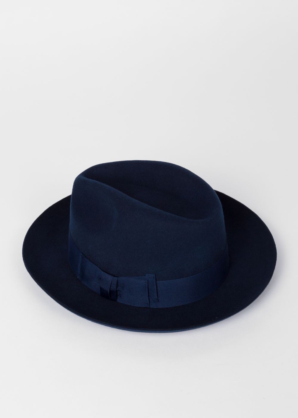 Paul Smith Men's Navy Wool-Felt Fedora Hat