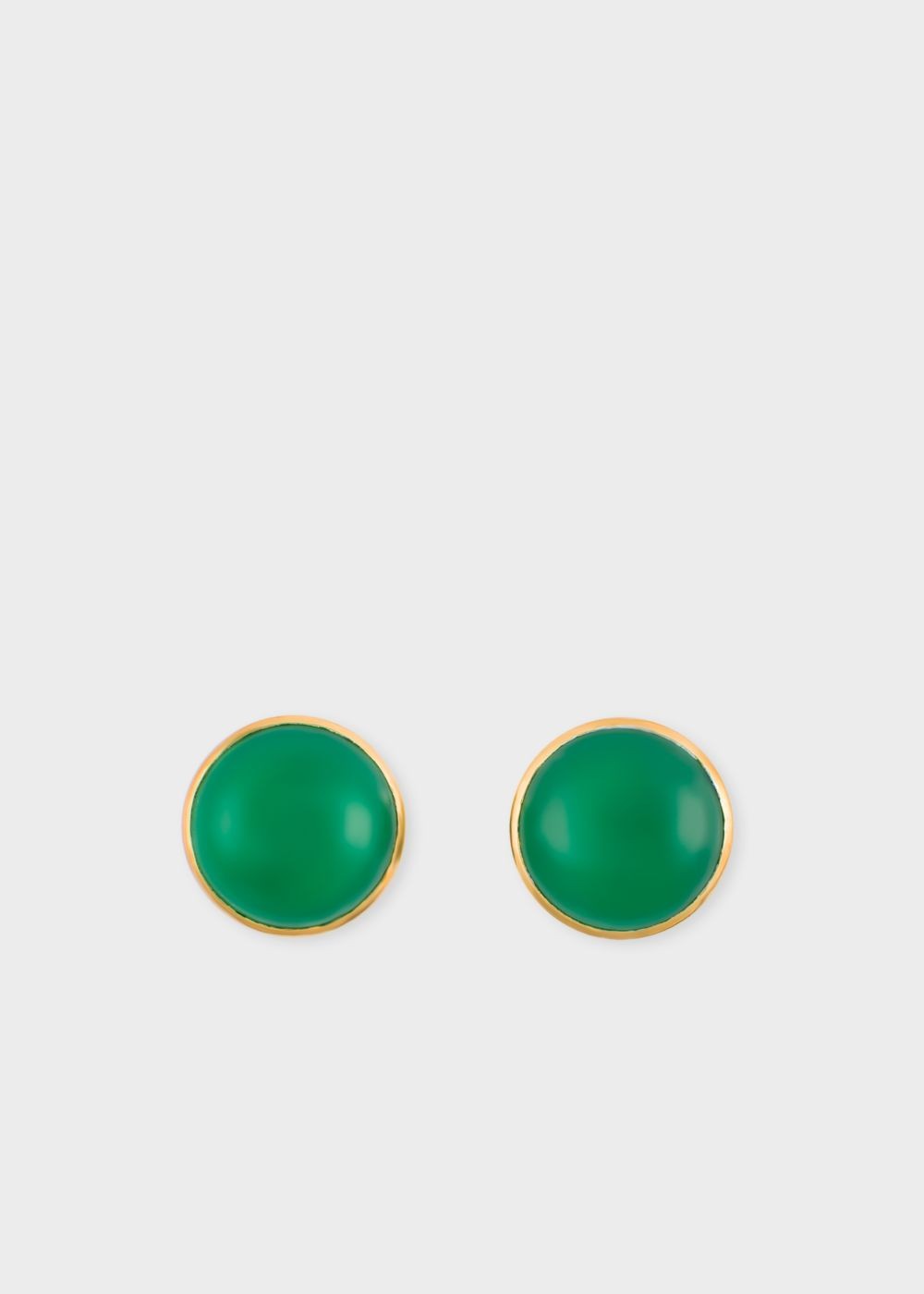 Paul Smith Rachel Entwistle + Paul Smith - Gold Stud Earrings With Green Onyx Stone Accessories Women