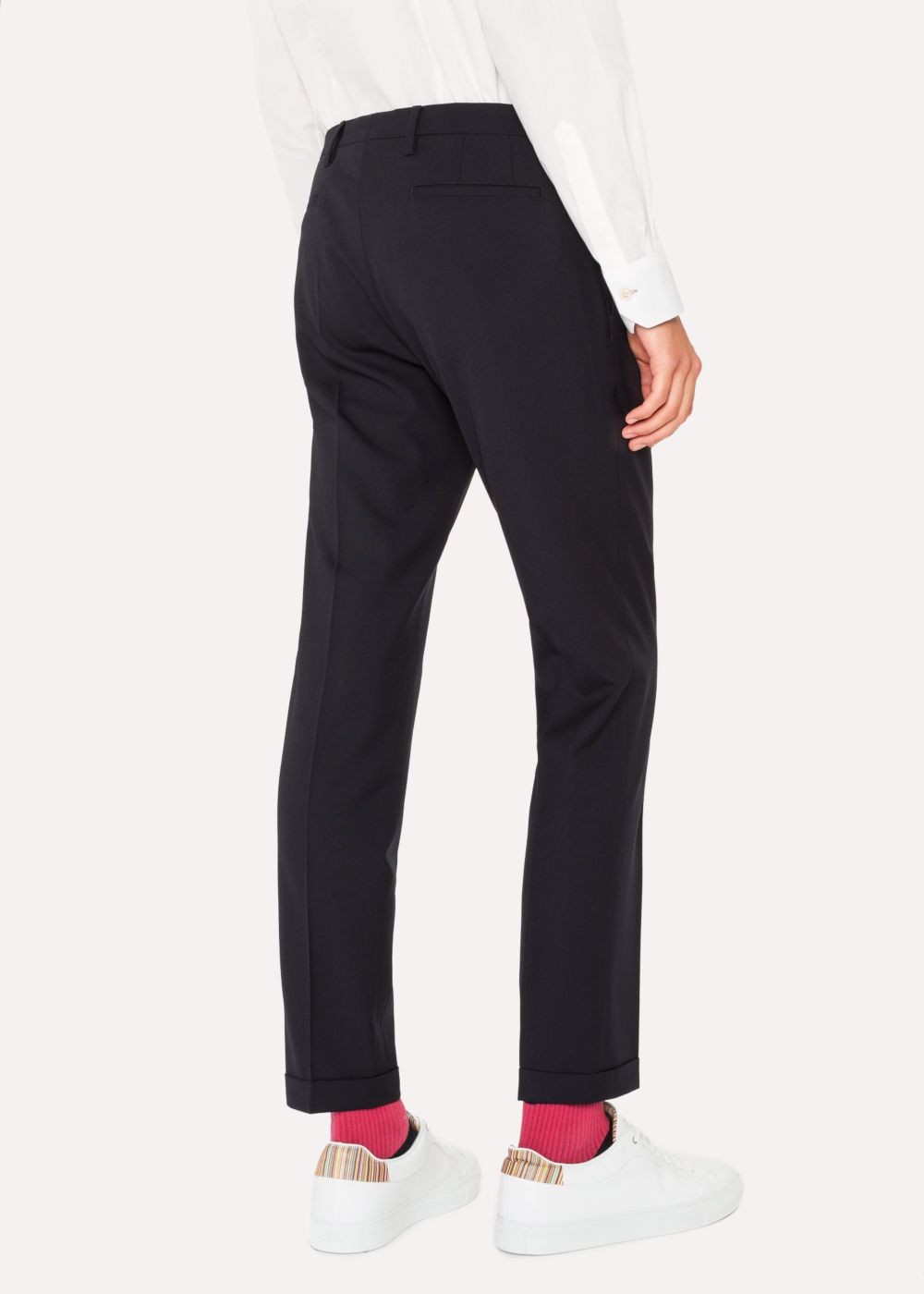 Paul Smith Men's Slim-Fit Dark Navy Wool Pants