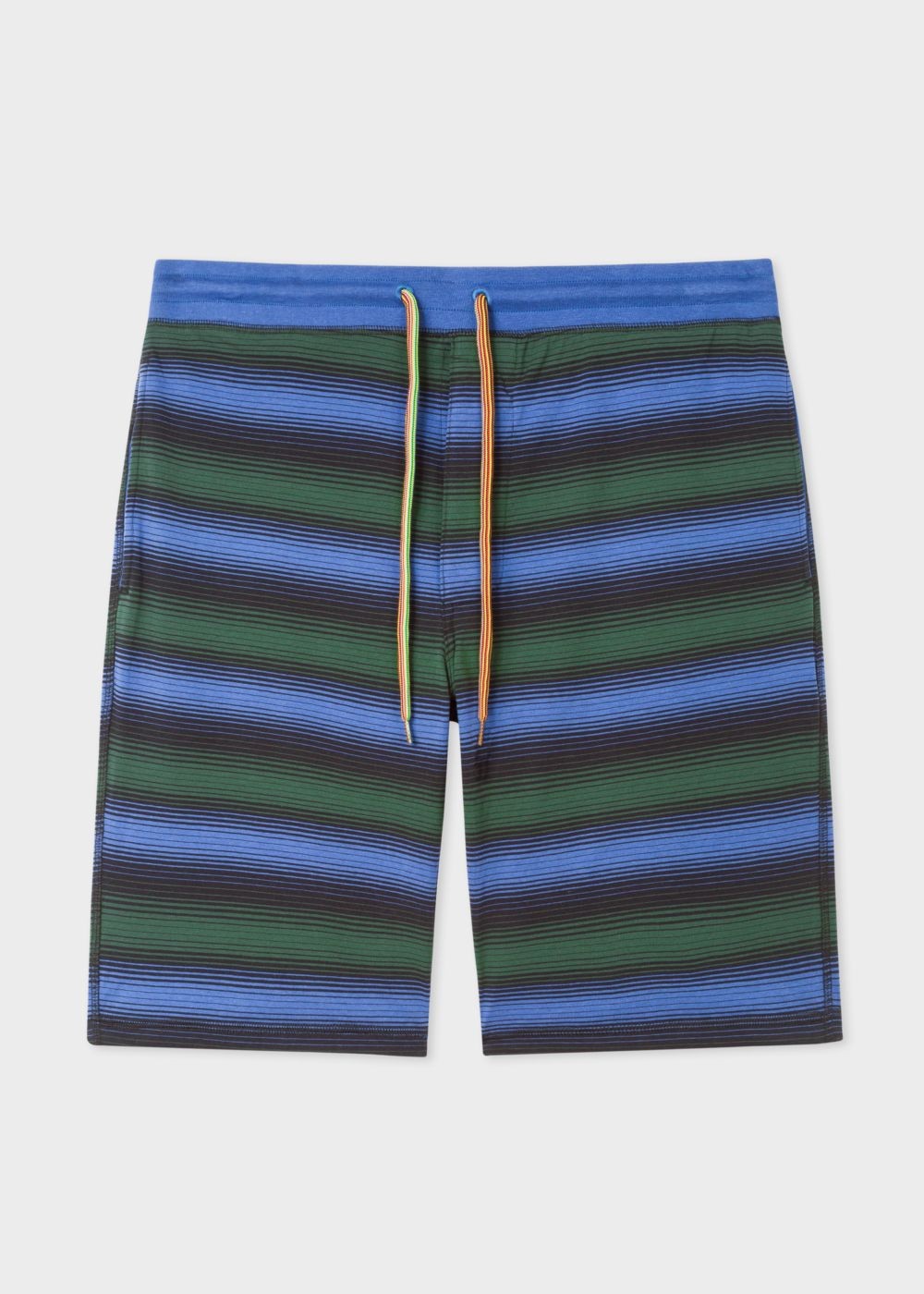 Paul Smith Men's Black Stripe Jersey Cotton Lounge Shorts