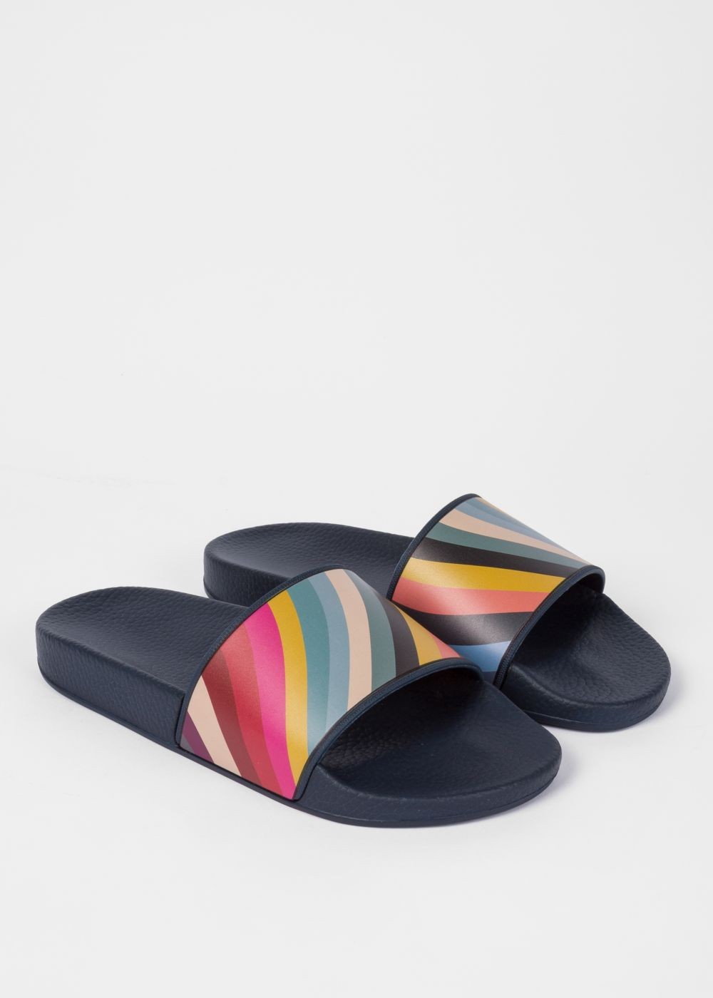 Paul Smith Womens's Navy 'rubina' Slides With 'swirl' Detail