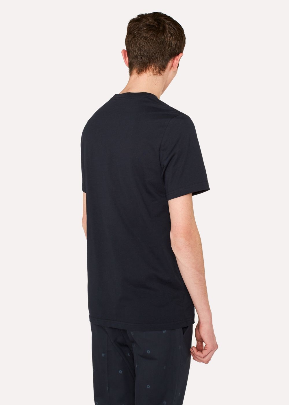 Paul Smith Men's Navy Embroidered Zebra Organic-Cotton shirt