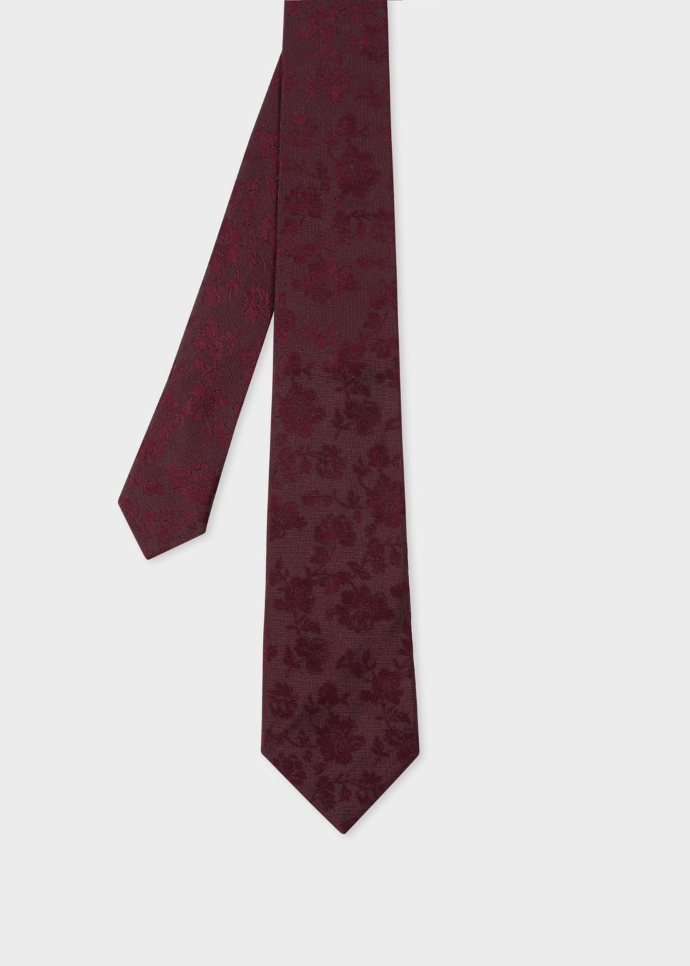 Paul Smith Mens's Damson Floral Jacquard Silk Tie