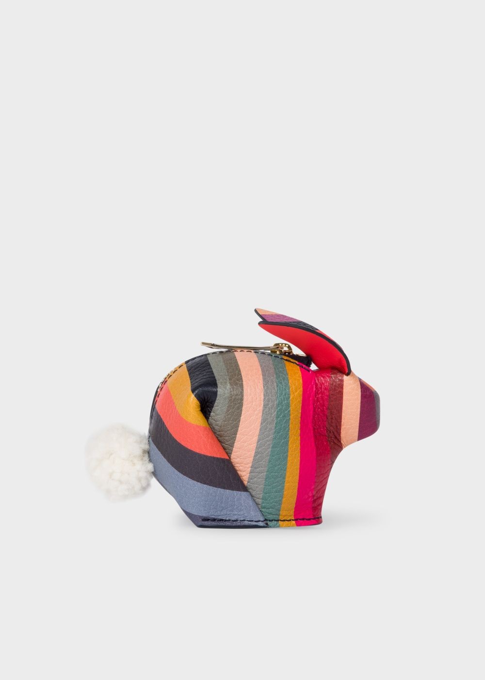 Paul Smith Women's 'swirl' Print Leather 'rabbit' Zip Pouch Accessories