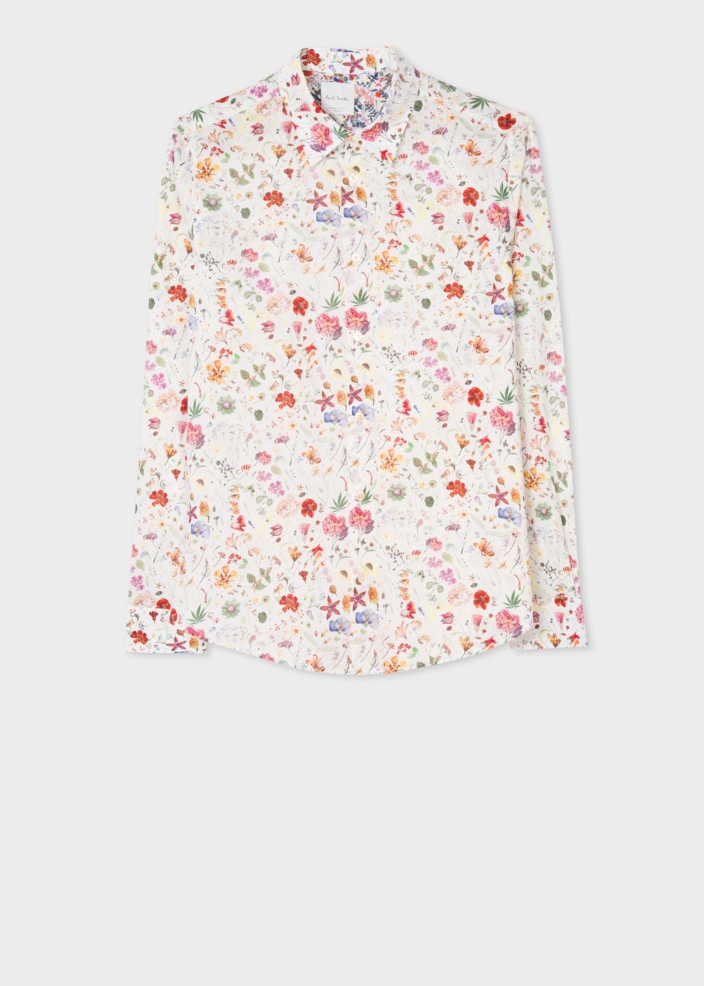 Paul Smith Men's Slim-Fit Cream Liberty Print T-Shirt With Contrast Details