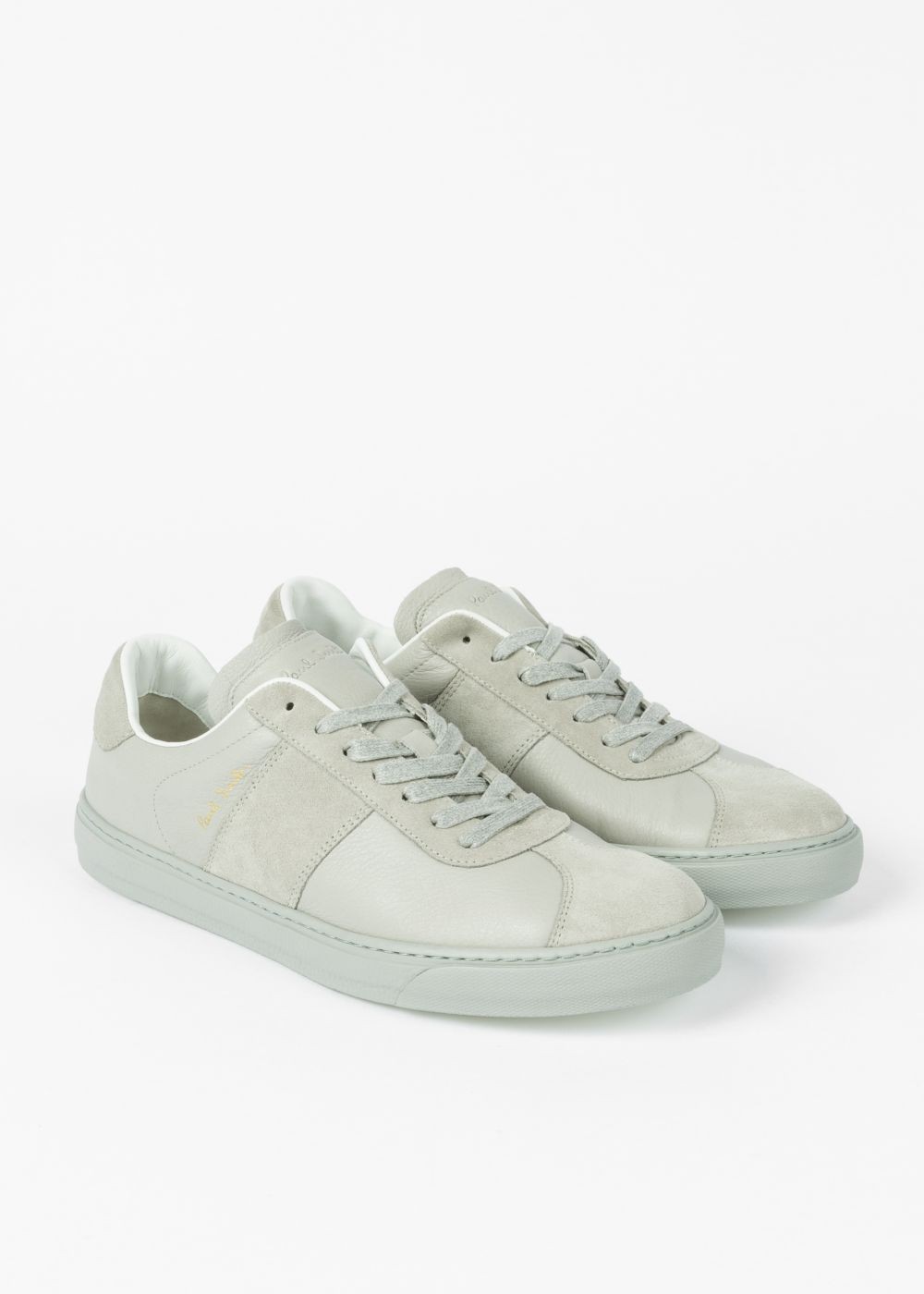 Paul Smith Men's Light Grey Leather 'levon' Sneaker
