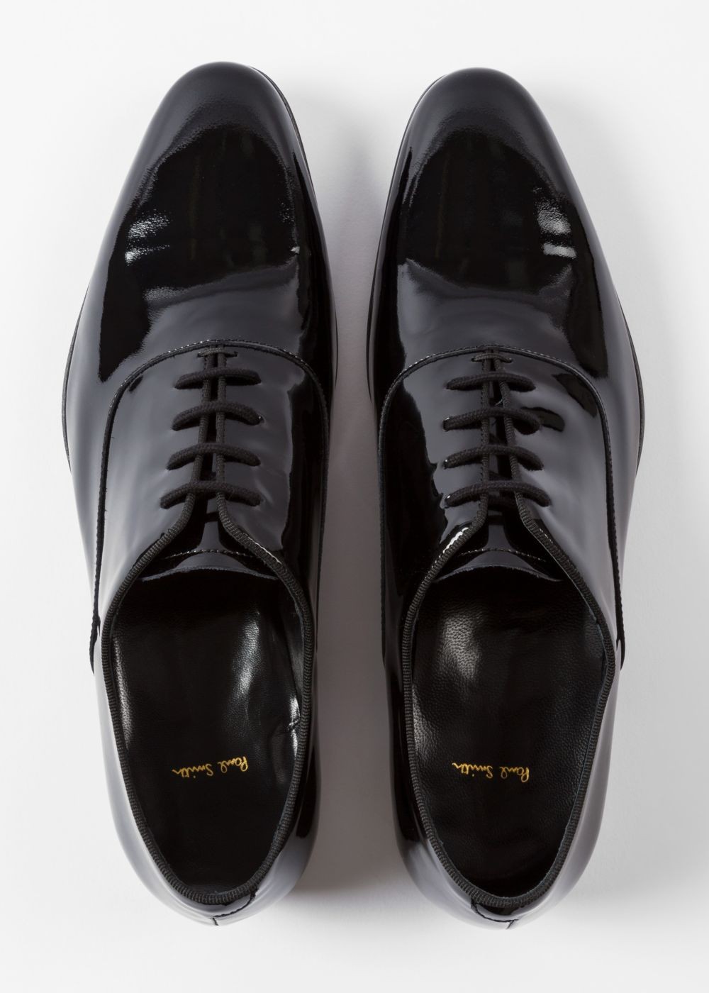 Paul Smith Men's Black Patent Leather 'fleming' Oxford Shoes