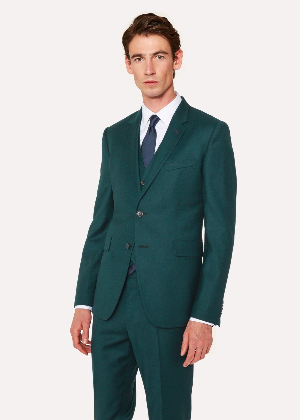Paul Smith Men's Slim-Fit Forest Green Wool And Cashmere-Blend Suit