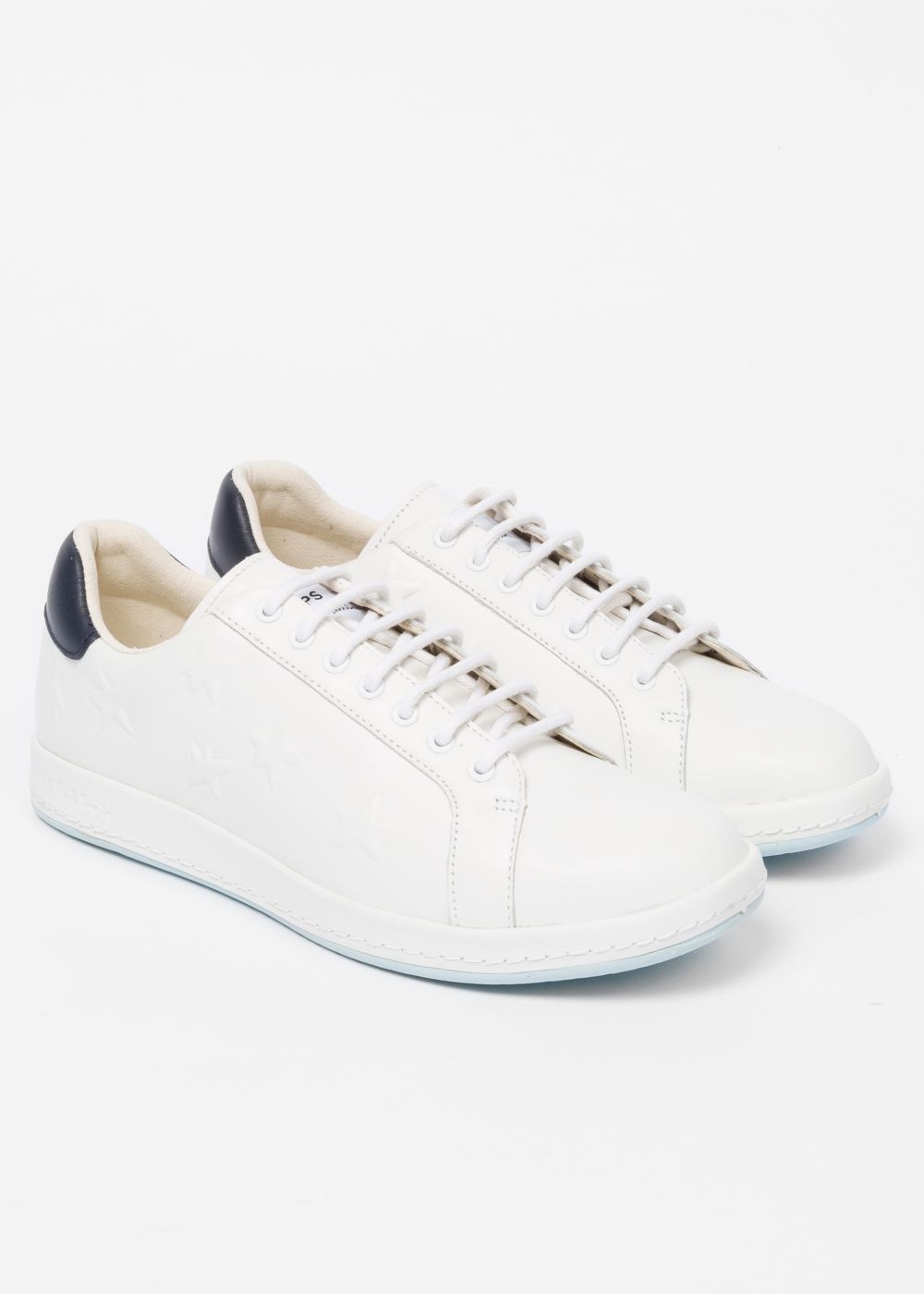 Paul Smith Women's White Leather 'lapin' Shoes With Embossed Stars