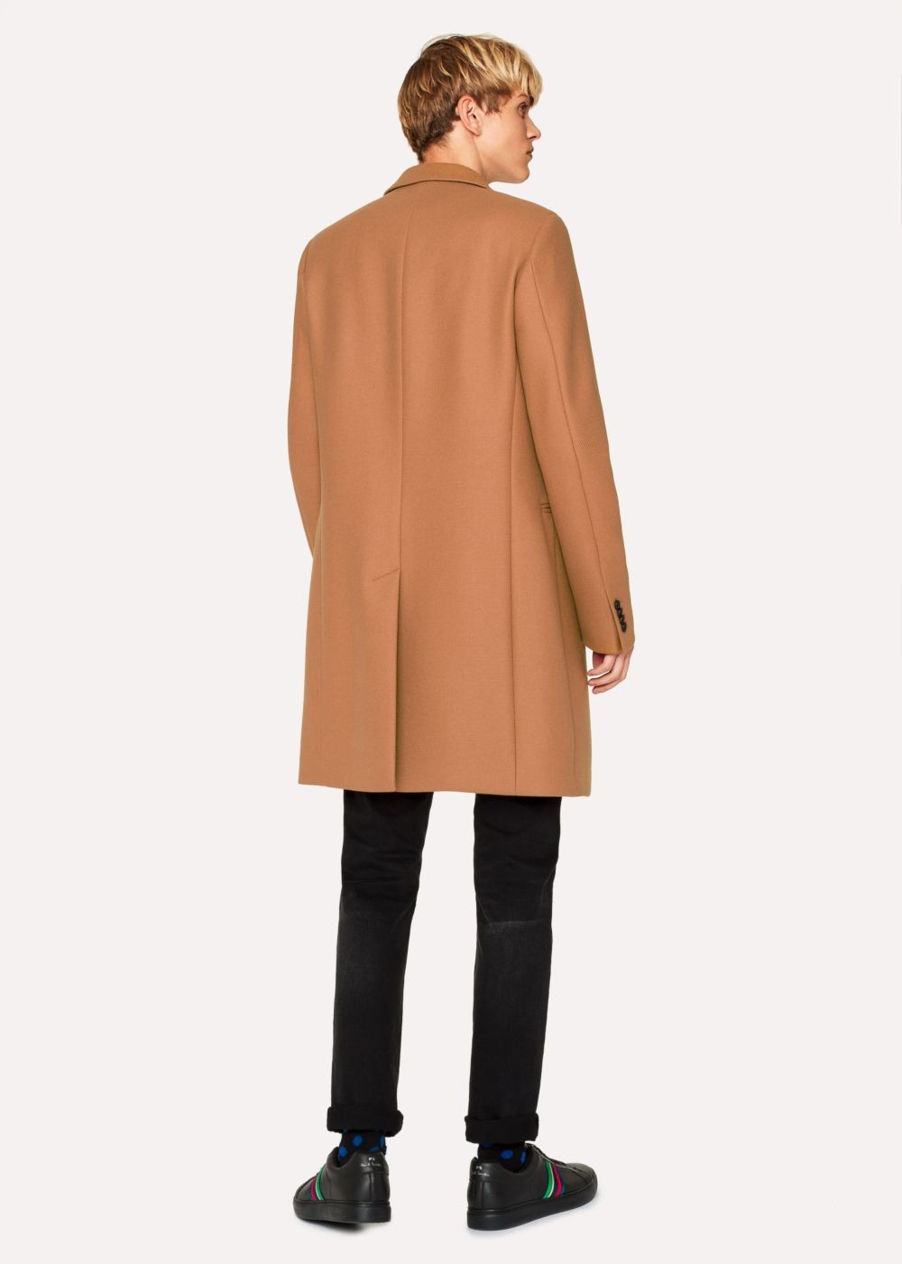 Paul Smith Men's Camel Wool-Cashmere Overcoat