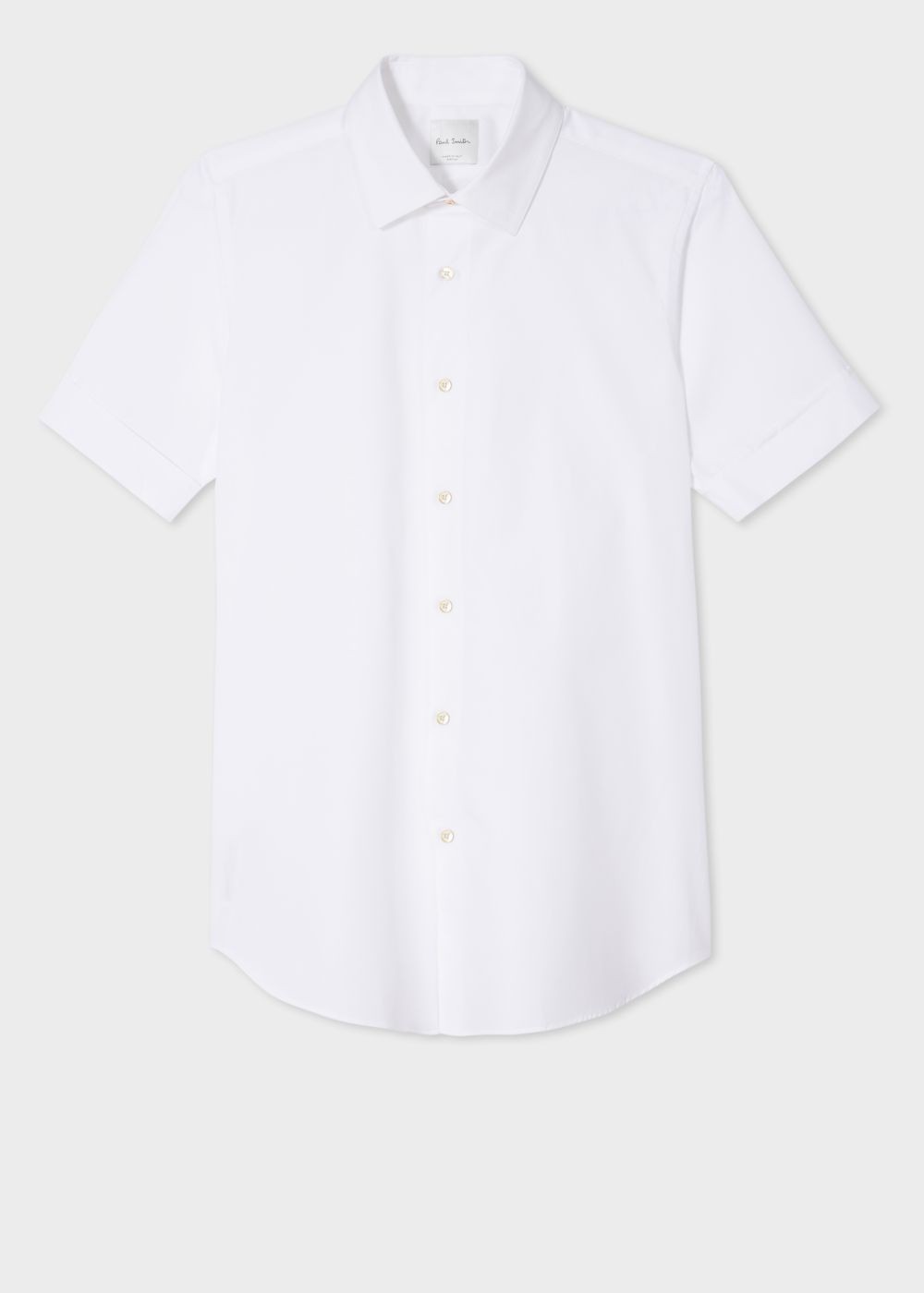 Paul Smith Mens's Slim-Fit White Cotton Short-Sleeve T-Shirts