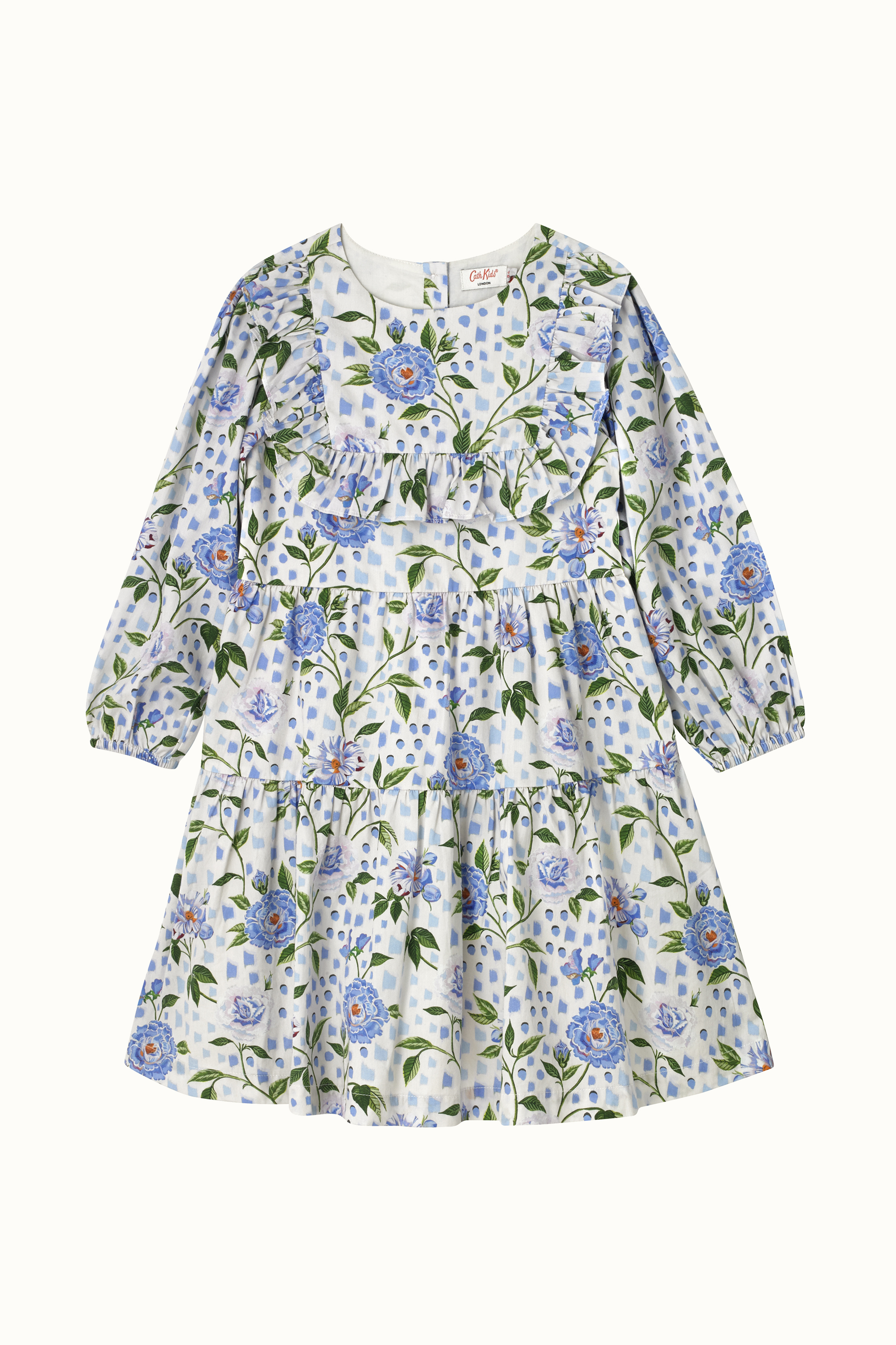 Tea Rose Trixie Frill Long Sleeve Dress (1-10 Years)