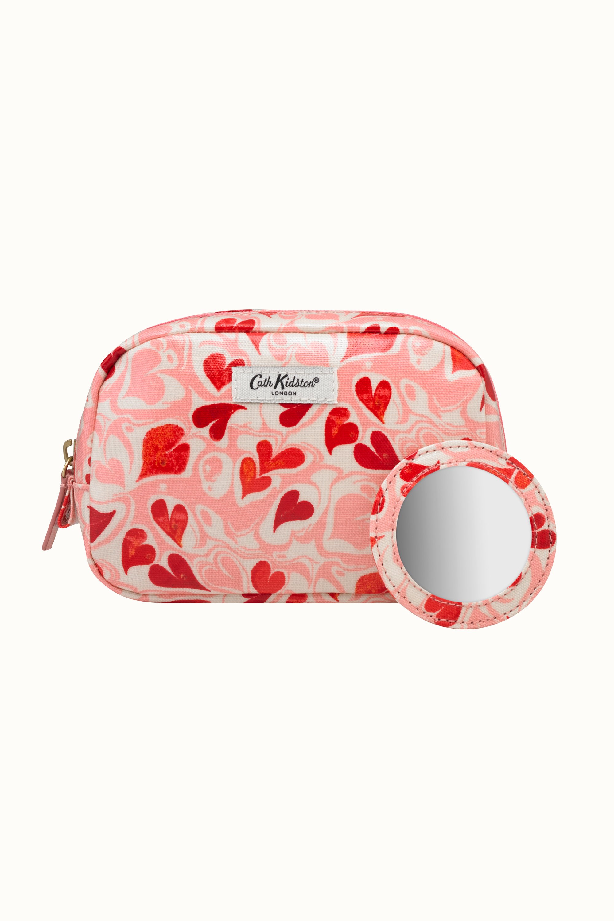 Marble Hearts Ditsy Classic Make Up Case