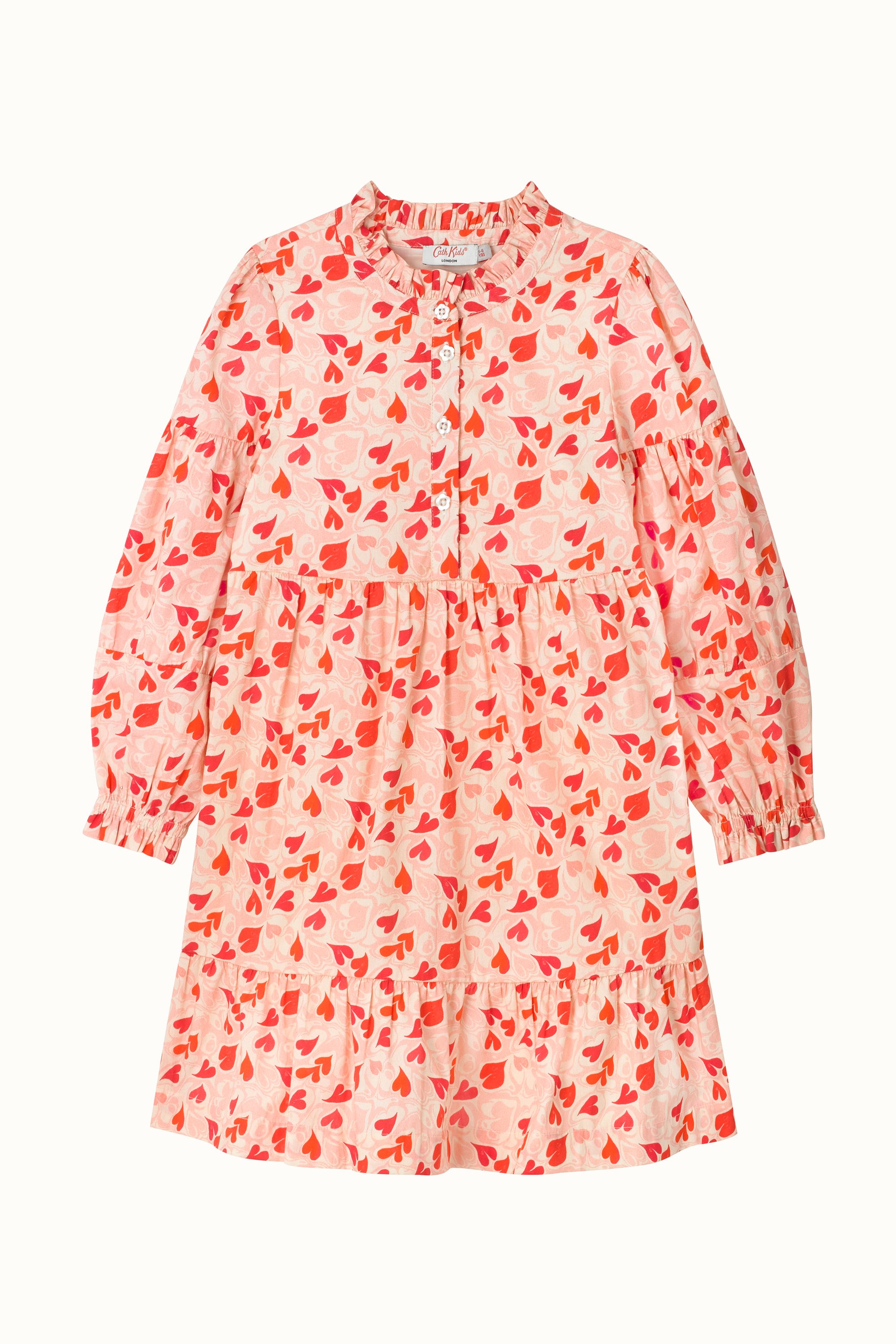 Marble Hearts Ditsy Dorothy Button-Up Dress (1-10 Years)