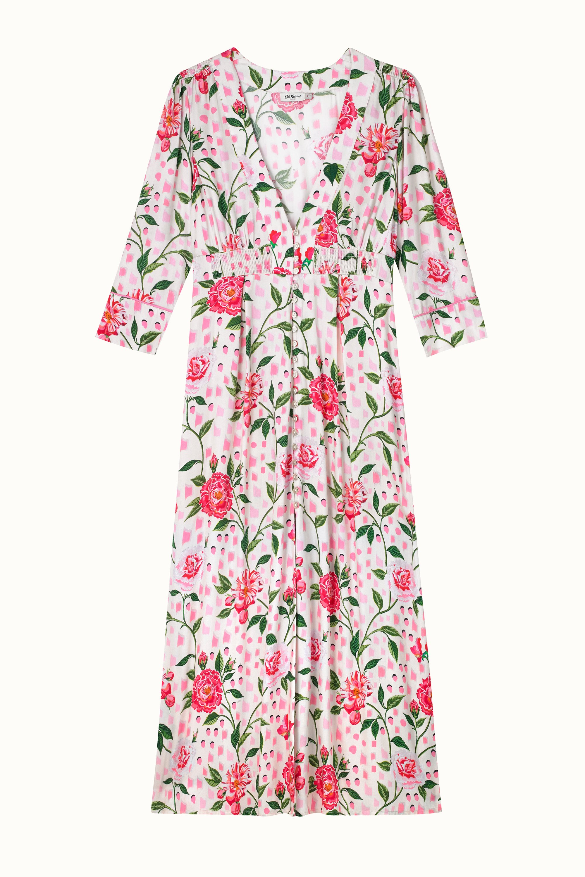 Tea Rose Printed Luxe Duster Coat