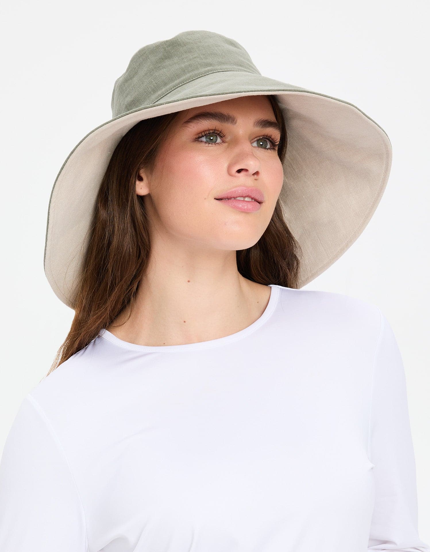 Ultra Wide Cotton Linen Hat UPF50+