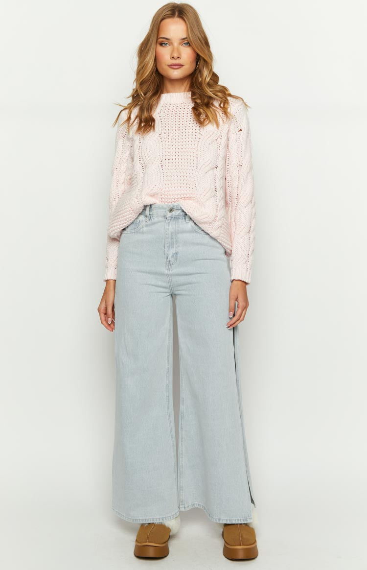 Marelle Light Denim Side Split Jeans
