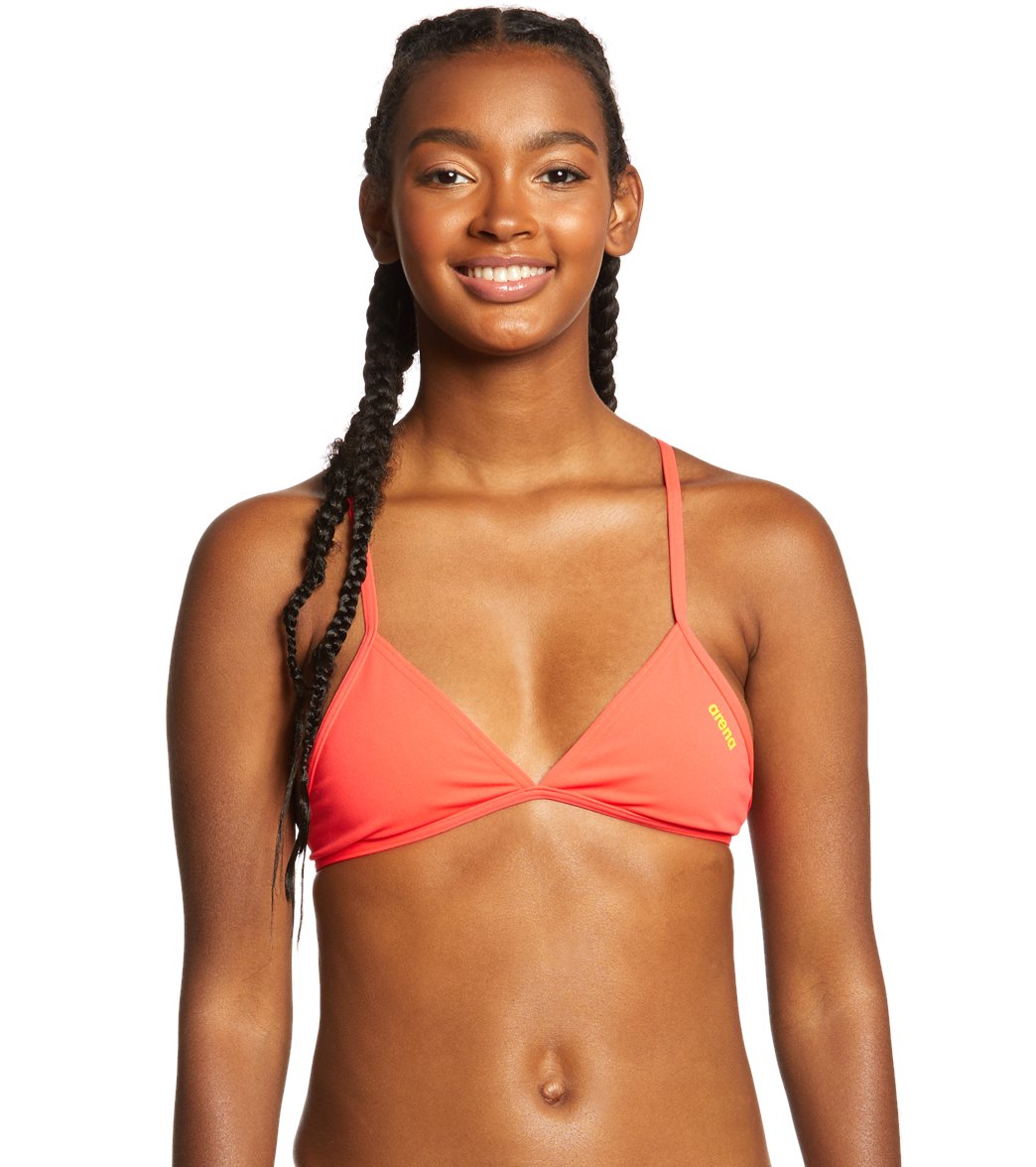 Arena Women's Rulebreaker Triangle Feel Bikini Top Flou Red/Yellow Star