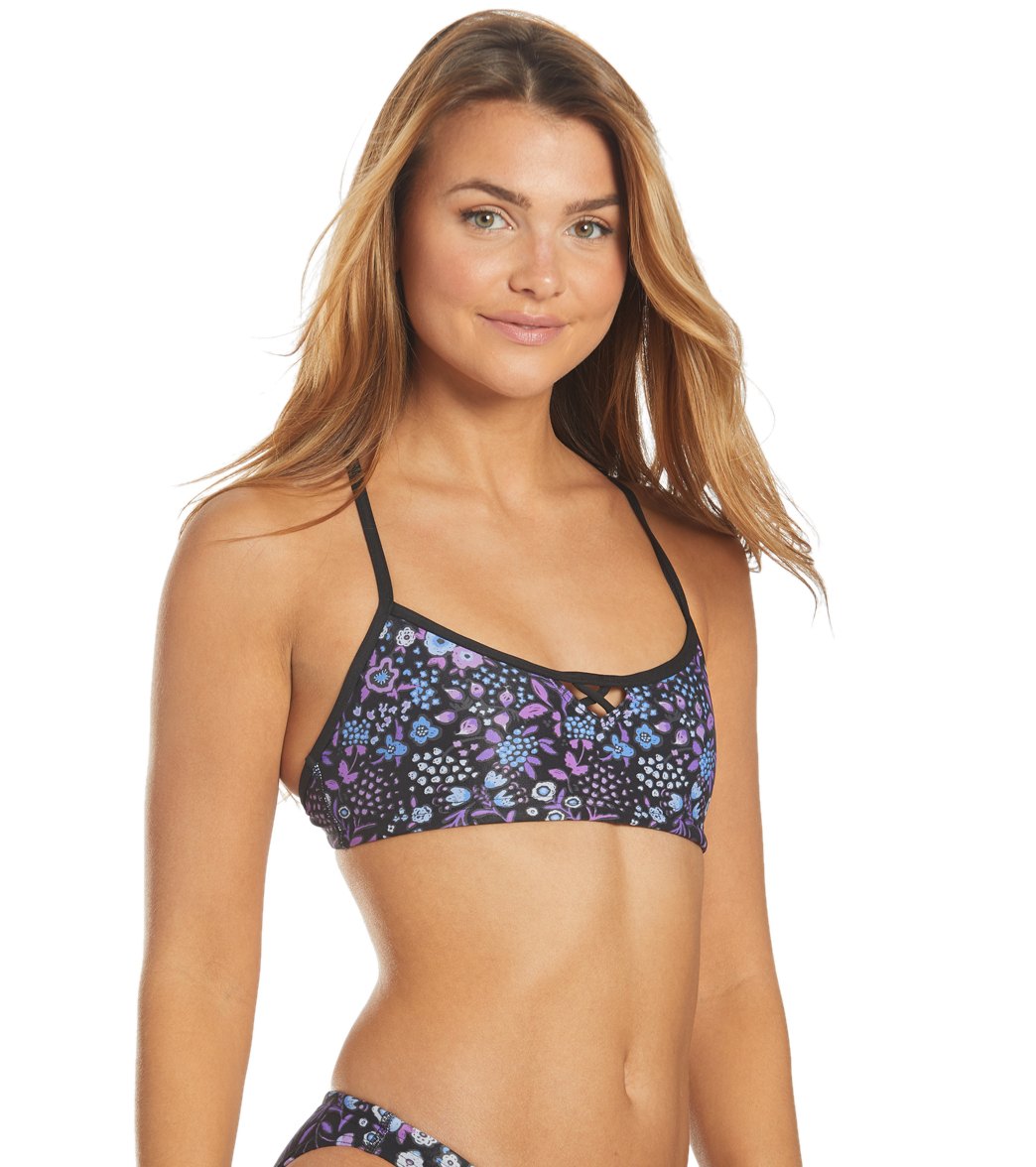 Arena Women's Rulebreaker Bandeau Be Bikini Top Multi/Black