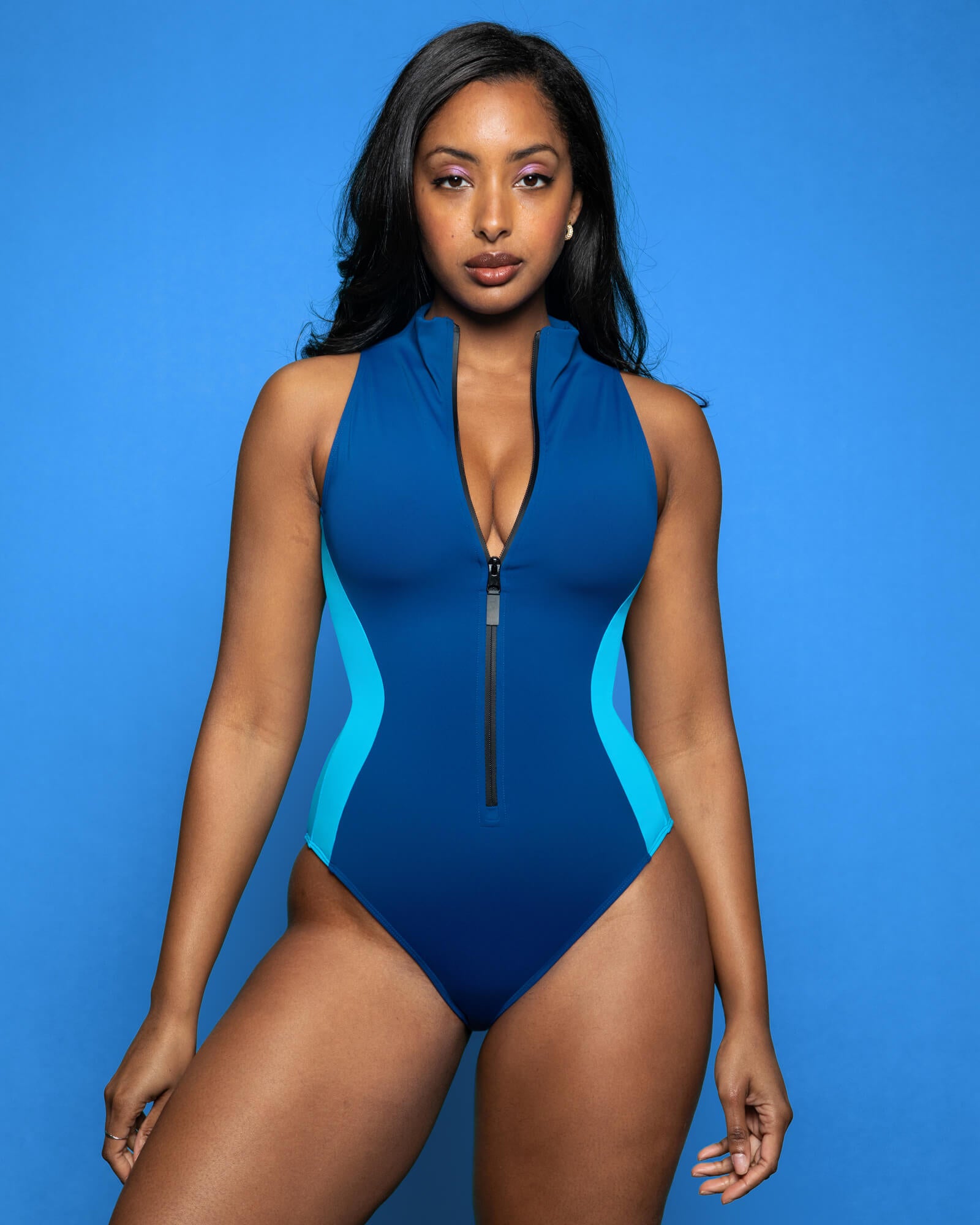 Sleeveless Surfy - Navy/Aqua