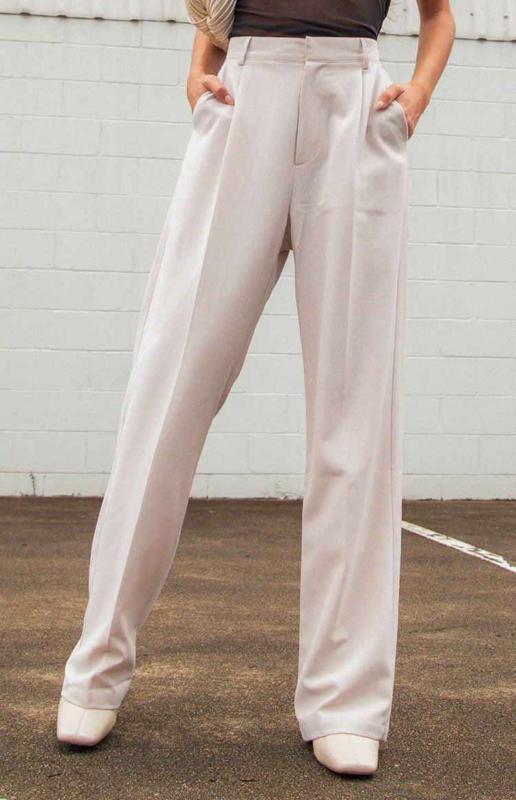 Malcolm Taupe Straight Leg Pants