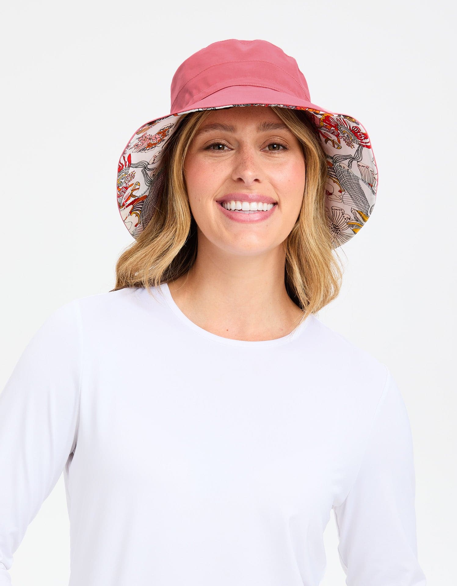 Reversible Wide Brim Printed Hat UPF50+