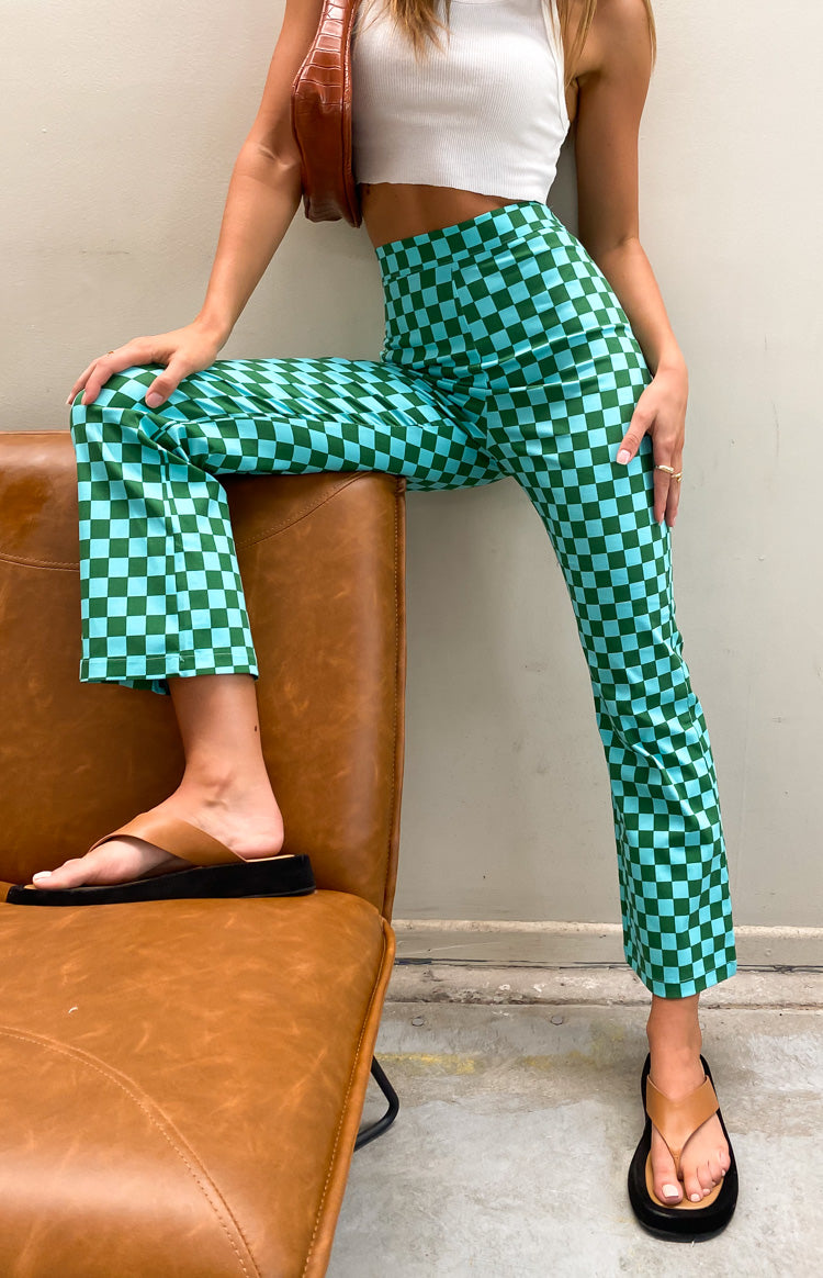 Lorelai Check Pant Green