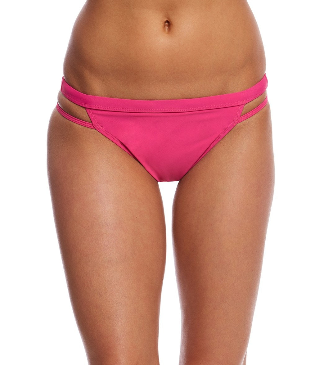 Sporti Solid Cheeky Bikini Swim Bottom Pink