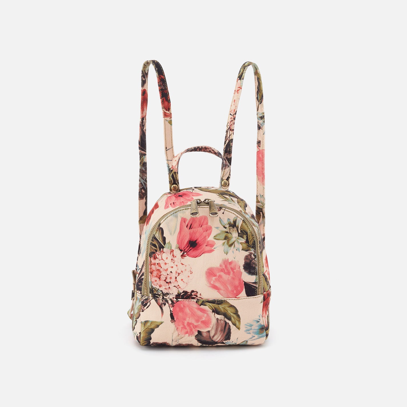Juno Mini Backpack in Cotton Canvas - Botanical Floral