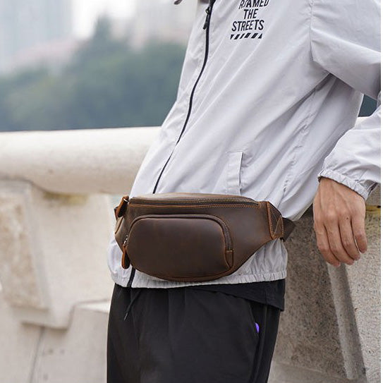 Genuine Leather Men s Fanny Pack