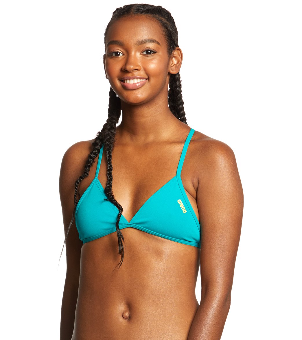 Arena Women's Rulebreaker Triangle Feel Bikini Top Persian Green/Yellow Star