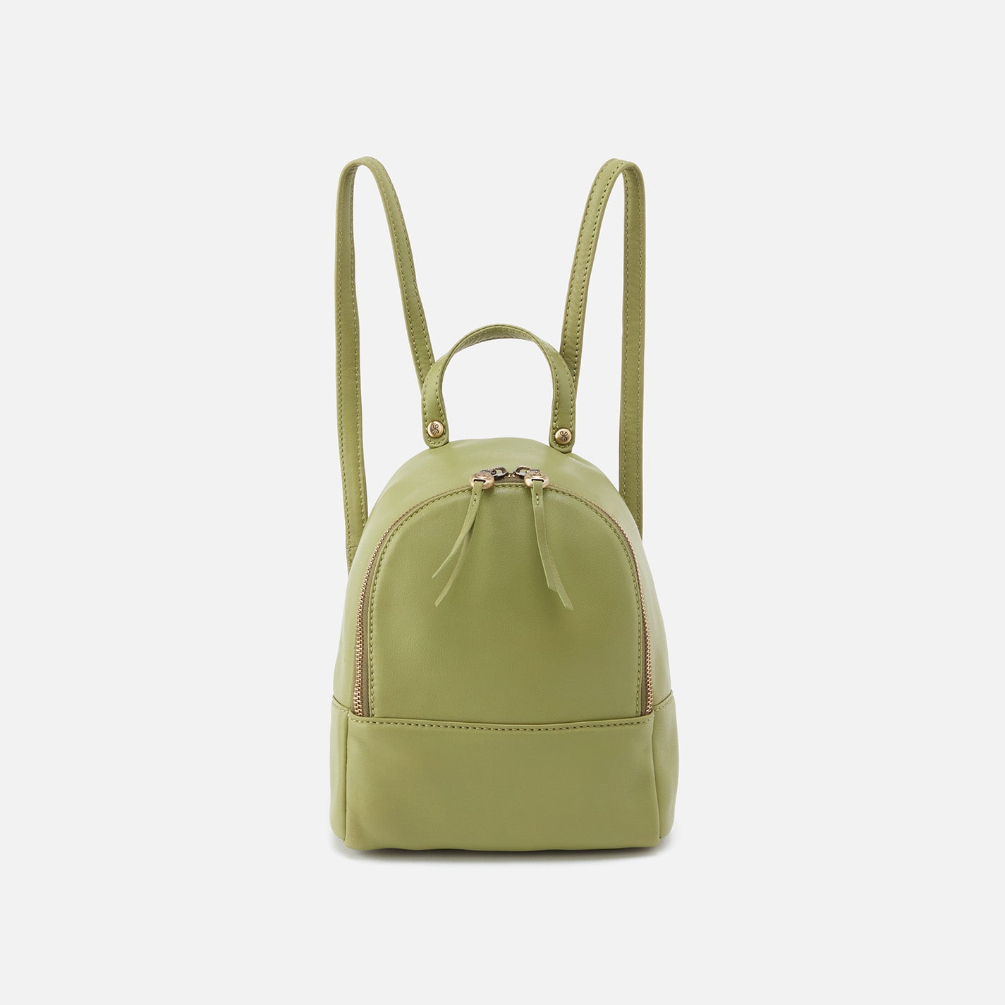 Juno Mini Backpack in Soft Leather - Leaf