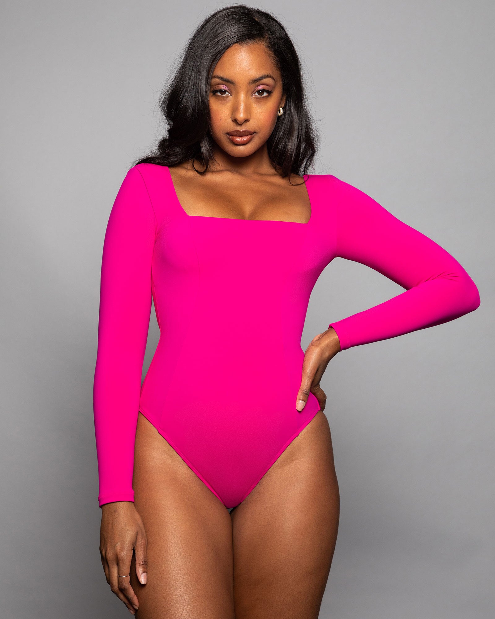Squarey Long Sleeve - Pink