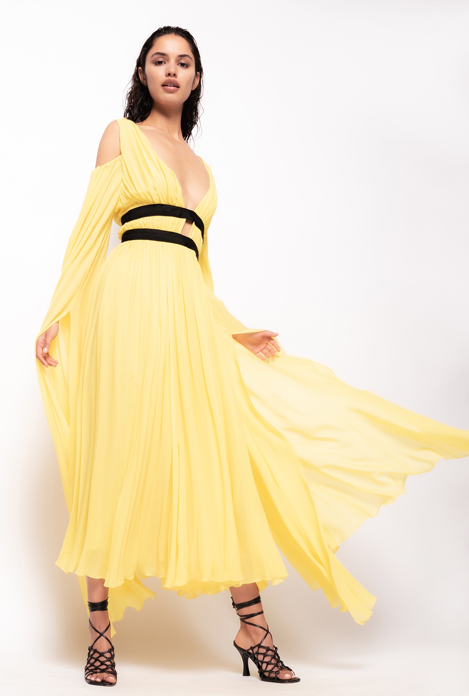 Off-the-shoulder midi dress