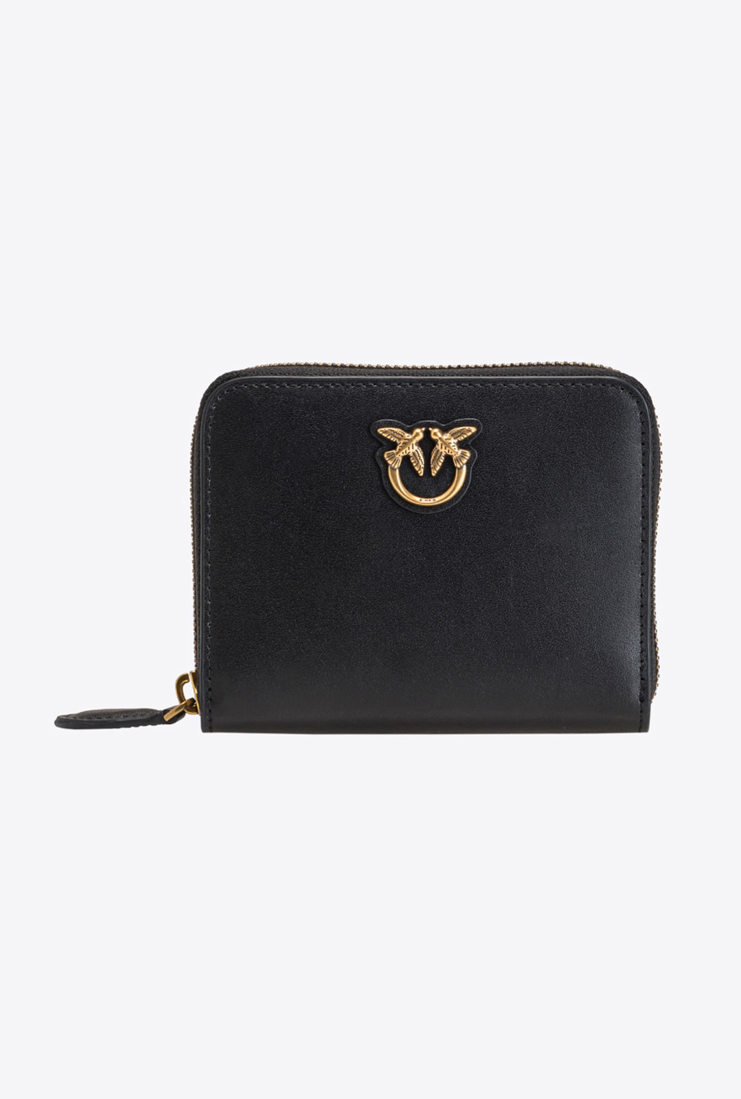 Small zip-around leather wallet