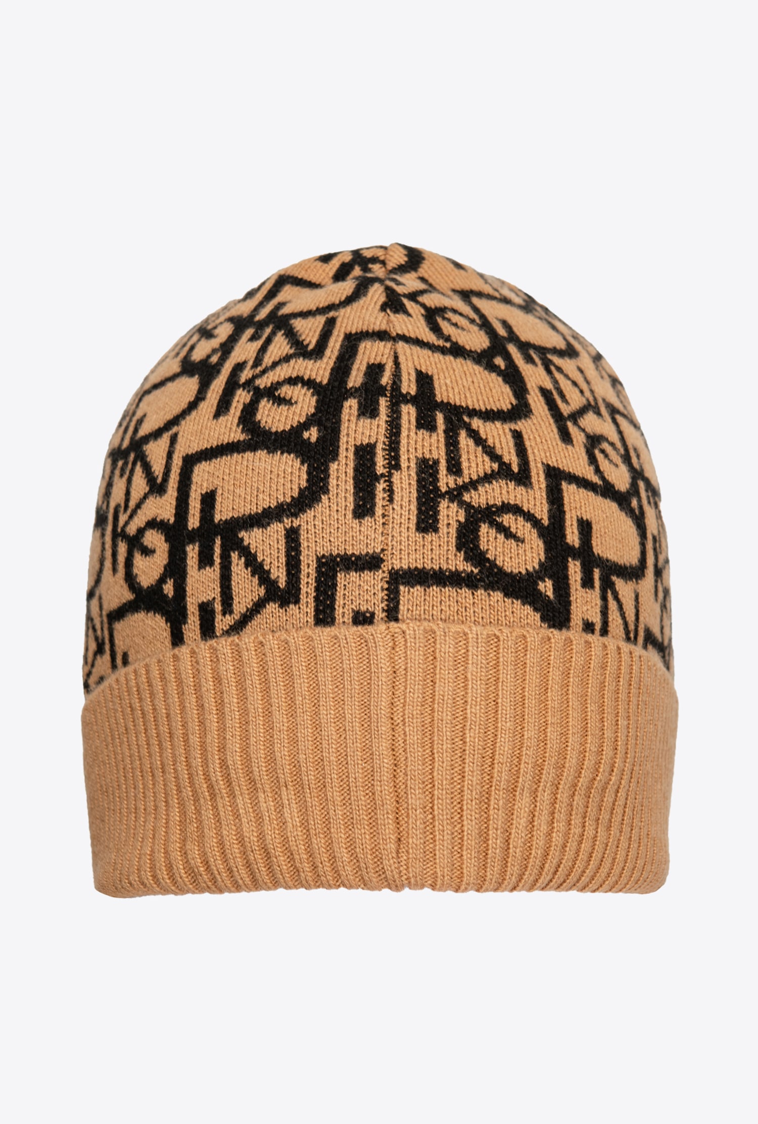Cashmere jacquard beanie