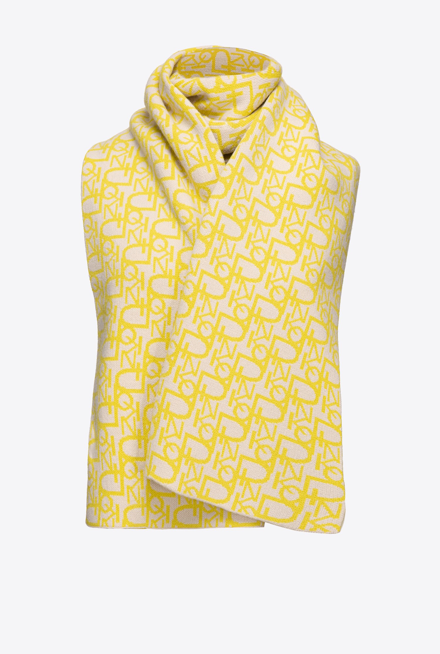 Cashmere jacquard scarf