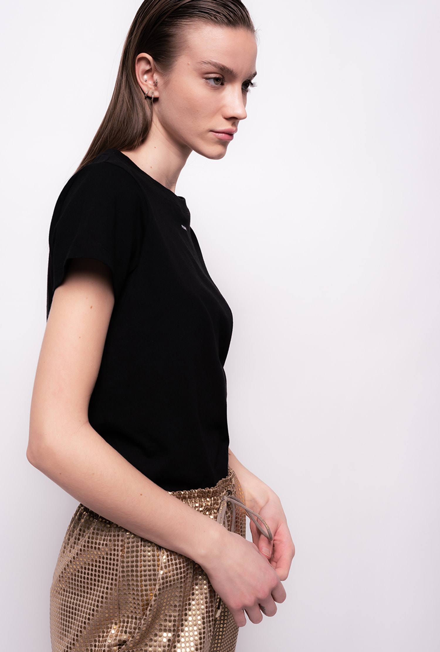 T-shirt with micro PINKO logo