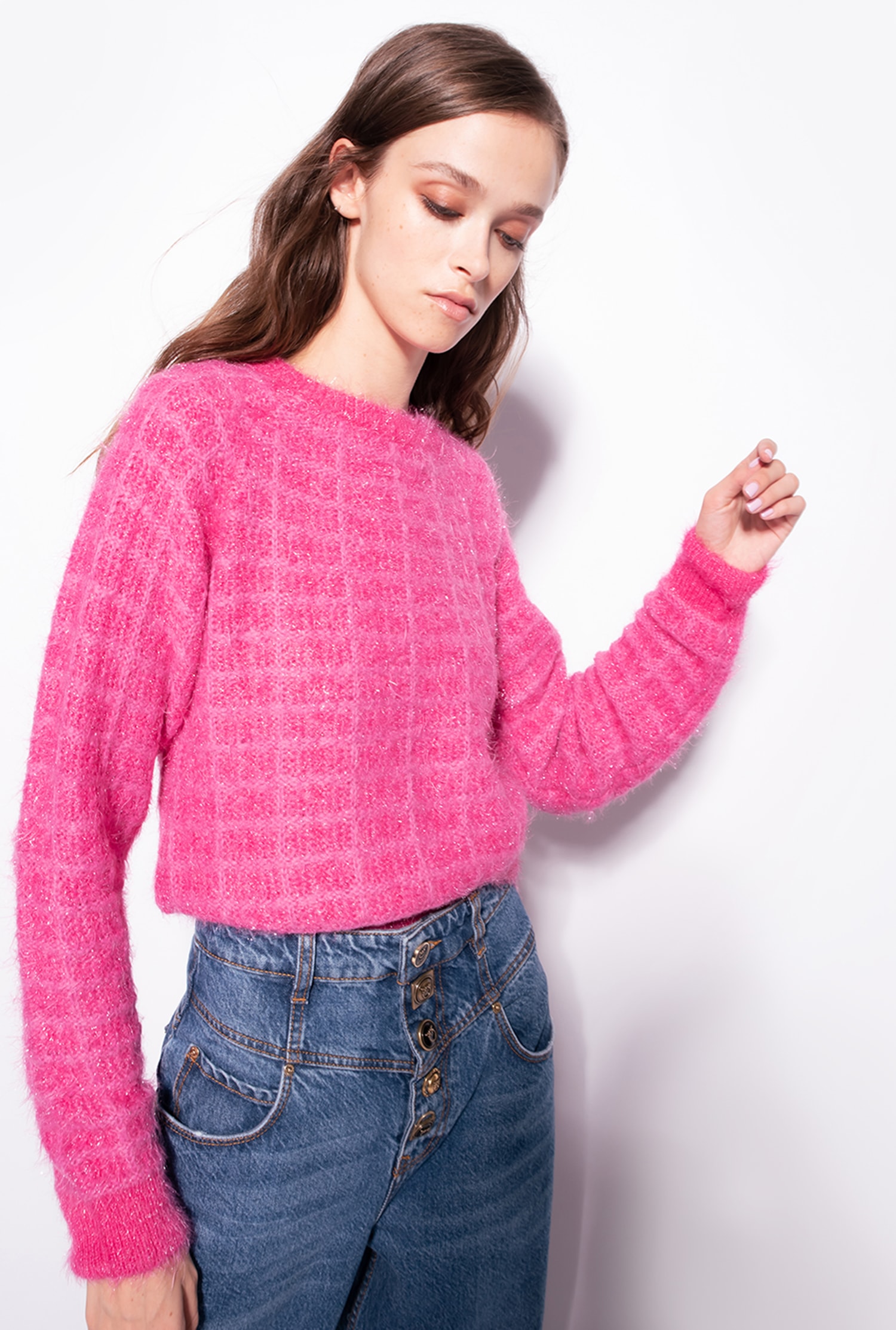 Alpaca blend fluffy pullover