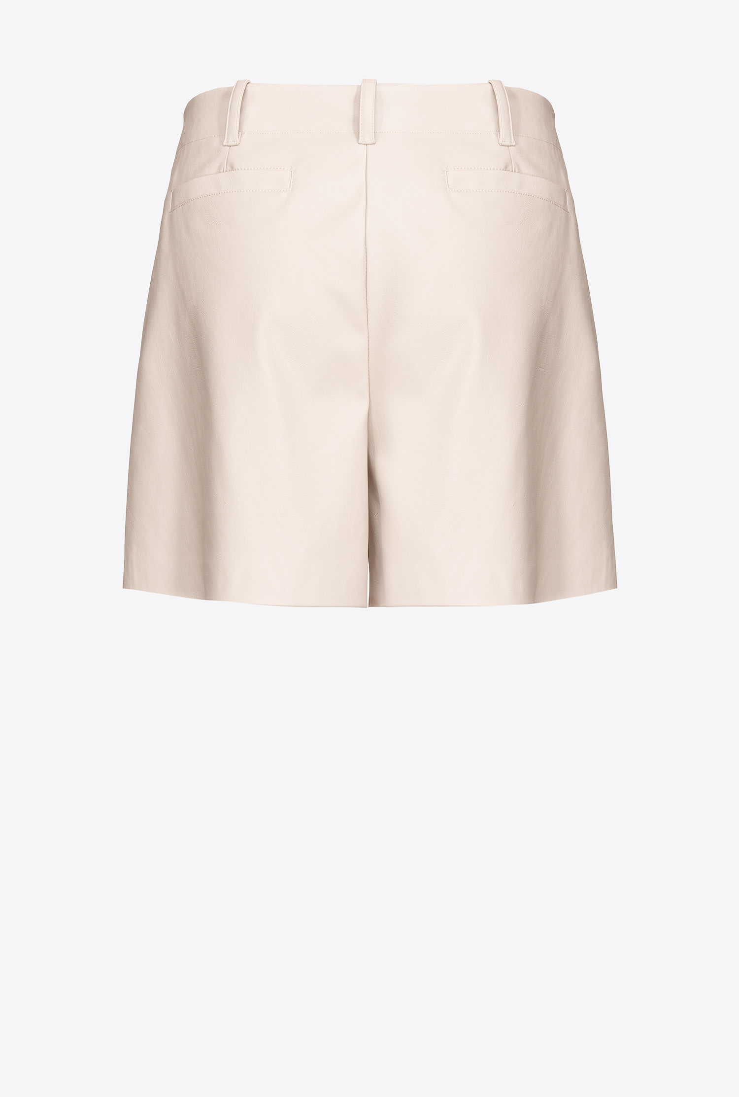 Leather-effect shorts